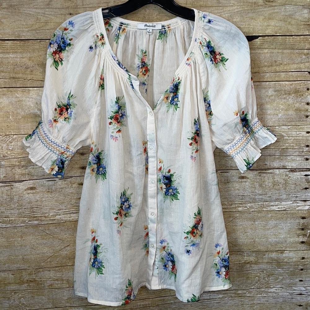 Madewell Floral Top